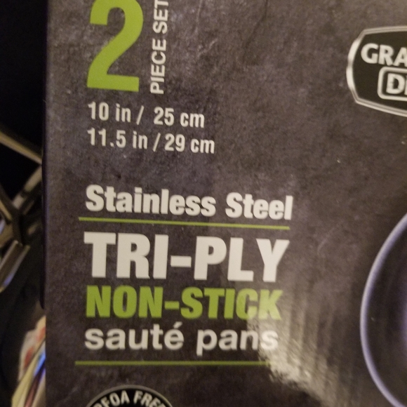 Granitestone Diamond PRO Stainless Steel Tri-Ply Non-Stick Saute Pans 2p… - Picture 2 of 10